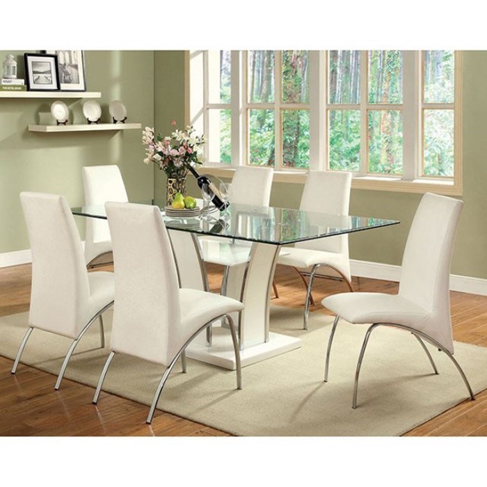 Formal glass dining table store